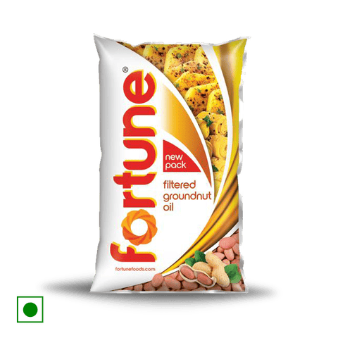 Fortune Filtered Groundnut Oil, 1 L Poly Pack