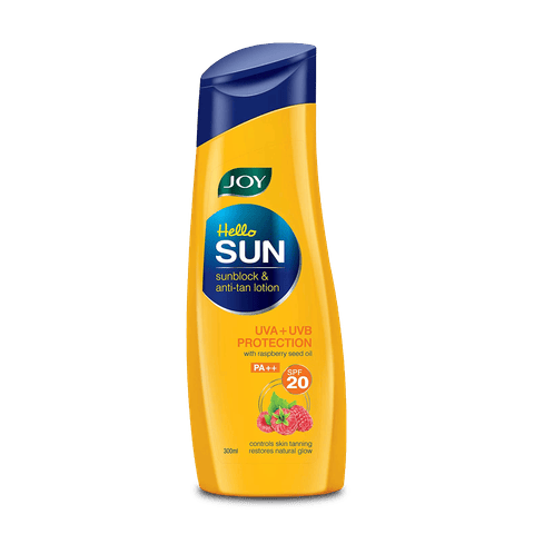 Joy Hello Sun Sunblock & Fairness Lotion SPF 20, 300 ml Bottle