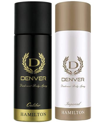 Denver Caliber & Imperial Deodorant Spray for Men 400 ml ( Pack of 2 )