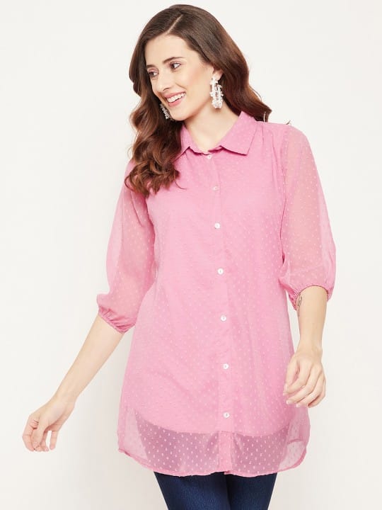 Blue Shirt Collar Tunic
