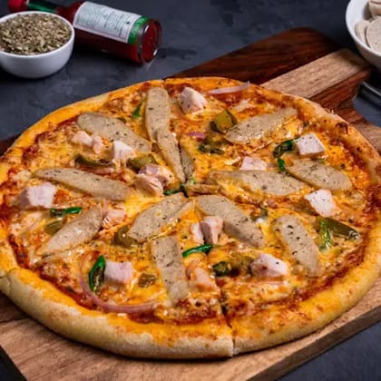 Spicy Chicken Prato Pizza __ Medium [Thin Crust] [9 Inches]