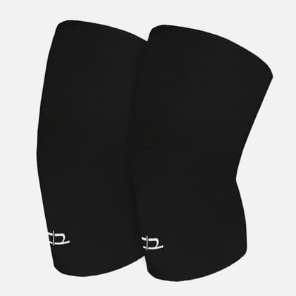 Bamboo Compression Knee Cap - Pack of 2-Black | Black / Medium