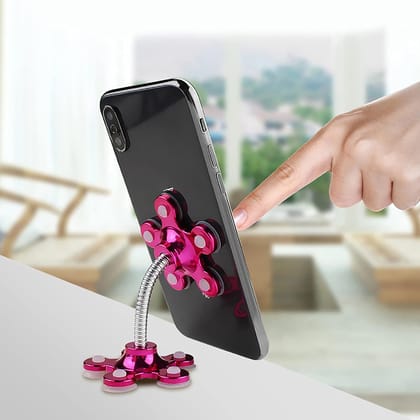 0662 Phone Holder, 360Rotatable Phone Stand Multi-Function Double-Sided Suction Cup Mobile Phone Holder  vip stand( MOQ :- 6 Pcs )