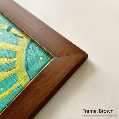 Being | Medium - Charcoal | Premium Print-8 x 12 in / Brown Frame