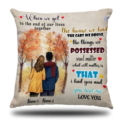 MG209_When We Get Together For Couple Cushion Cover Only-12x12 Inches
