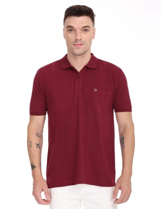 Coral Maroon Colour T-shirt - 7005-M