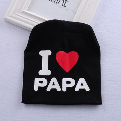 Girl boy baby newborn hat-Black papa / One size