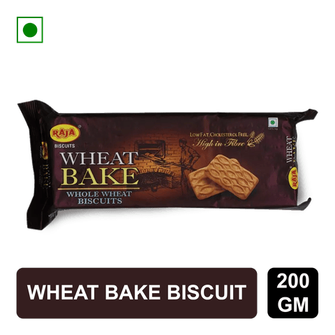 Raja Wheat Bake Biscuit, 200 gm Pack