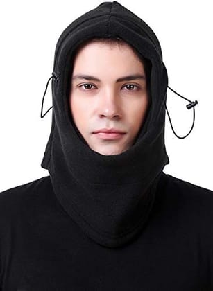 HAYBERG 6 in 1 Polar Fleece Balaclava Bike Ski Mask (Black)