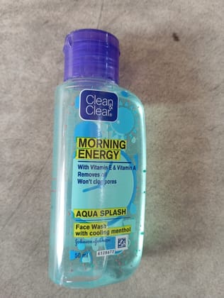 Clean & clean morning energy face wash with cooling menthol aqua splash 