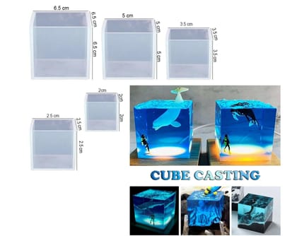 5 Pcs Cube Casting Mould