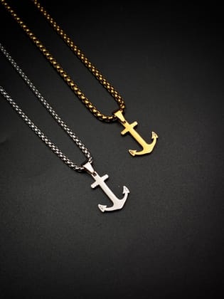 Anchor Pendent Necklace-Gold