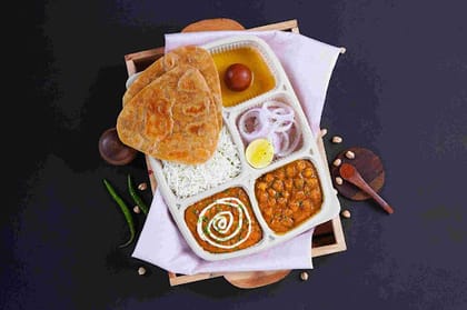 Chatpate Chole Jumbo Lunchbox __ Only Rice