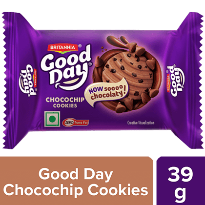Britannia Good Day - Chocochip Cookies, Teatime Snack, 39 g