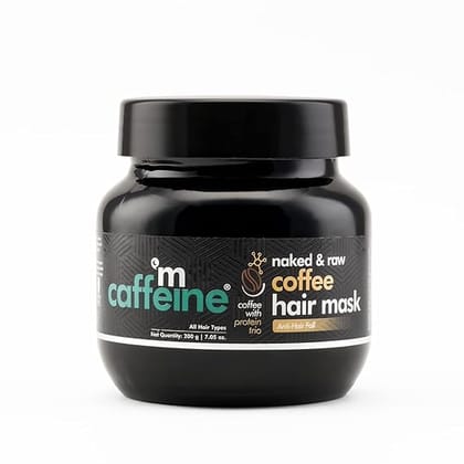 mCaffeine Anti Hair Fall Hair Mask for Dry & Frizzy Hair | For Curly Hair & Straight Hair | WIth Coffee, Proteins & Pro Vitamin B5 | SLS & Paraben Free - 200gm
