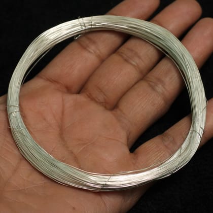 1 Kg, 30 Gauge  Silver Plated Brass Craft Wire-Silver / Brass / 0.30mm
