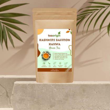 Kashmiri Kahwa Green Tea | Exotic Wellness Blend by Tea Origin-100g