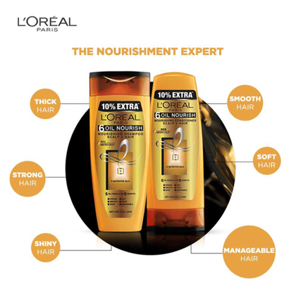 Loreal Paris Hair Expertise 6 Oil Nourish Shampoo, 704 ml Bottle
