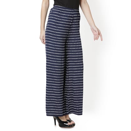 Blue Color Printed Palazzo-XXL