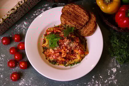 Veg Good Food Red Sauce Pasta With Veggies