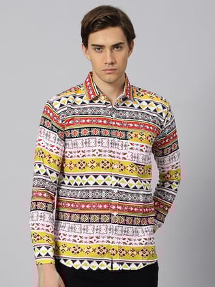 Classic Geometric Printed Casual Shirt