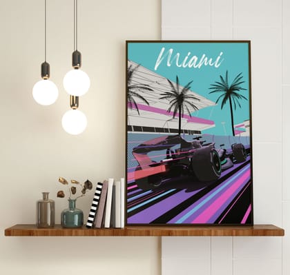 Miami GP poster-A3 ( 12 X 18 inches ) / MATTE POSTER
