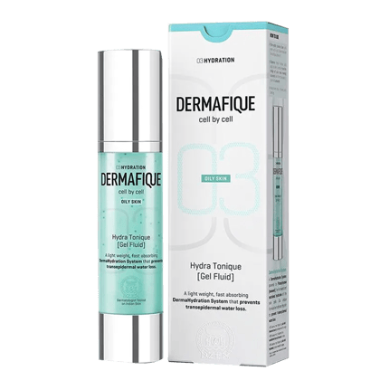 Dermafique Hydratonique Gel Fluid Hydrating lightweight moisturizer with Niacinamide and Vitamin E, for Normal To Oily Skin, fast absorbing and non-sticky, Dermatologist Tested (50 g) | For soft Hydrated glowing Skin