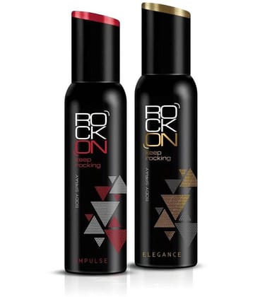 ROCK ON Impulse Body Spray 150 ml + Elegance Body Spray 150 ml Combo Pack