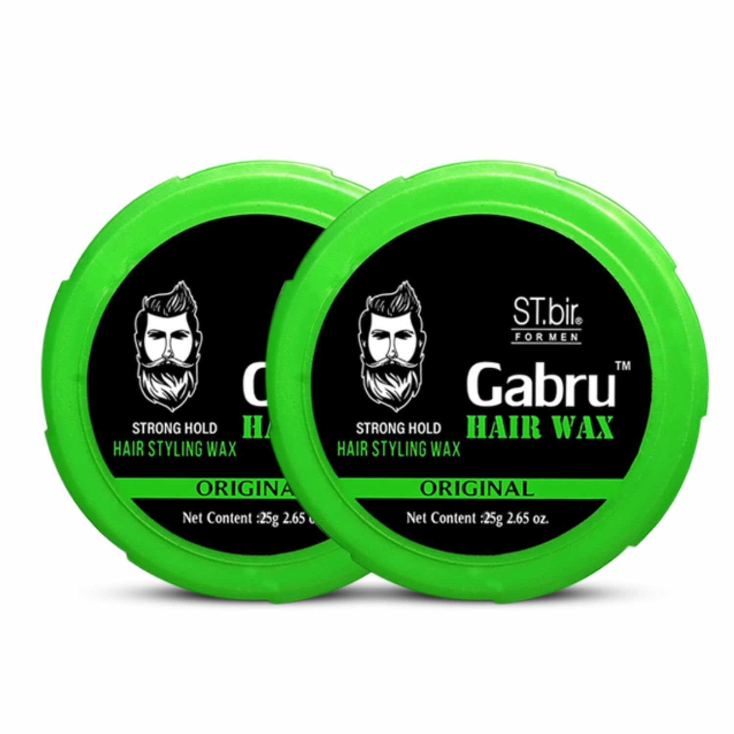 ST.bir Gabru Hair Wax - Strong Hold 25gm (Pack of 2)