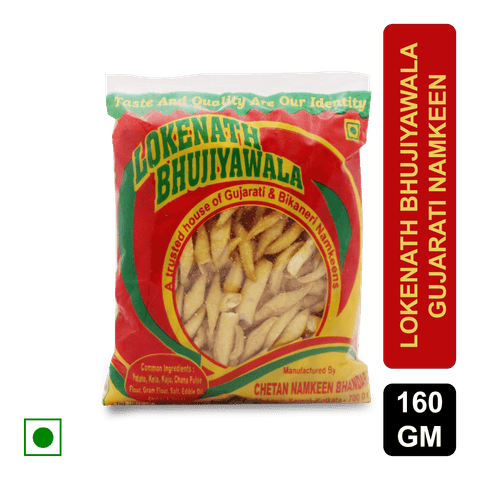 Lokenath Bhujiyawala Gujrati Namkeen, 160 gm Pouch