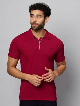 Polo Collar Short Sleeves Cotton T-shirt