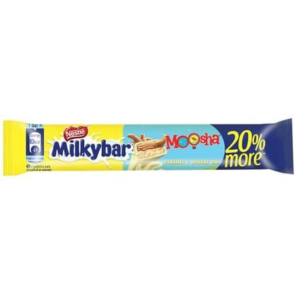 Nestle Milkybar Moosha Caramel & Nougat Bar, 18 gm 20% Extra