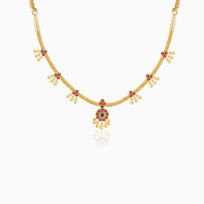 Golden Contrasting Hues Necklace