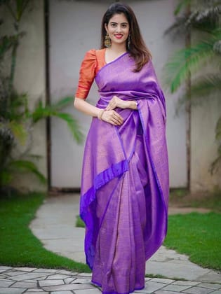 Ethnic Woven Design Zari Banarasi Saree