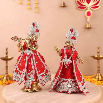 Saawan Sugandh Red Lehenga Dhoti with Patka & Shringar Set-2 inch / Red