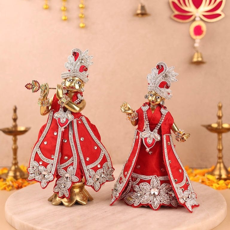 Saawan Sugandh Red Lehenga Dhoti with Patka & Shringar Set-2 inch / Red