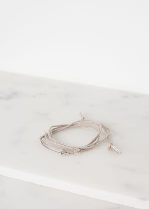 Bracelet 85 in Grey Silk/Silver-One Size / Silver