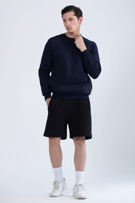 Navy- Oversized Sweatshirt-XS