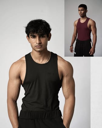Saber Ribbed Beaters [2 pack] [Black + Wine]-XS