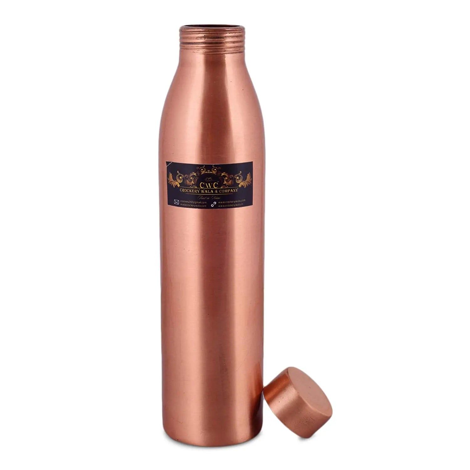 Copper Water Bottle Recommended By Doctors 900 Ml Brown
