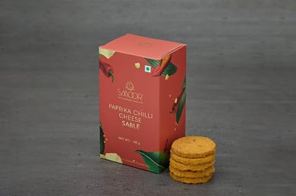 Paprika Cheese Chilli Sable Cookies - 150Gm