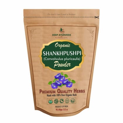 Organic Shankhpushpi Powder (Convolvulus pluricaulis) - Enhances Memory, Reduces Stress & Promotes Relaxation