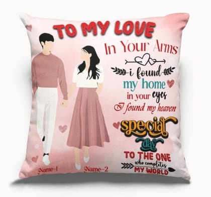 MG207_To My Love Couple Cushion Cover Only-12x12 Inches