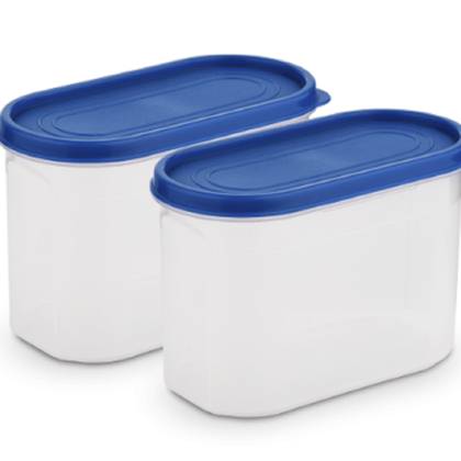Asian Smart Stackable Container Set/2 Shrink,(1250 Ml X 2), 2 Unit Box