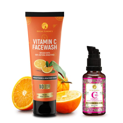 REGAL ESSENCE Vitamin C Face Wash & Vitamin C 20% Facial Serum COMBO PACK