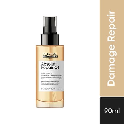 L'Oreal Professionnel Absolut Repair 10-in-1 Multi-Benefit Hair Serum For Dry And Damaged Hair (90ml) L'Oreal Professionnel Absolut Repair 10-in-1 Multi-Benefit Hair Serum For Dry And Damaged Hair (90ml)