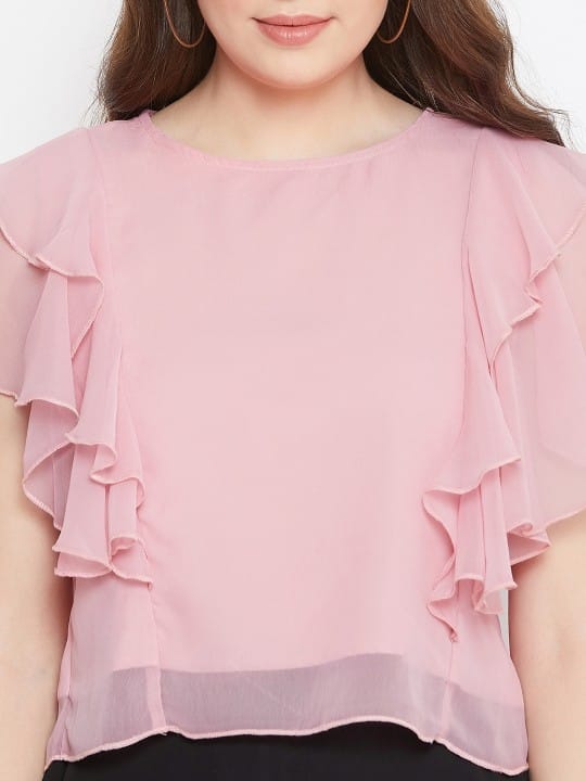 Green Ruffles Top