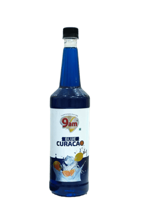 9am Blue Curaca Mocktail Syrup, 750 ML