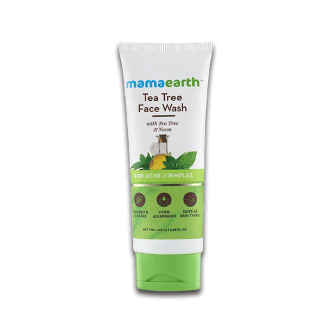 Mamaearth Tea Tree Natural Face Wash, 100 ml Tube