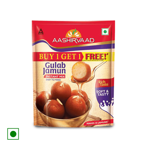 ITC Aashirvaad Instant Gulab Jamun Mix, BOGO(160 gm x 2), 320 gm Pack